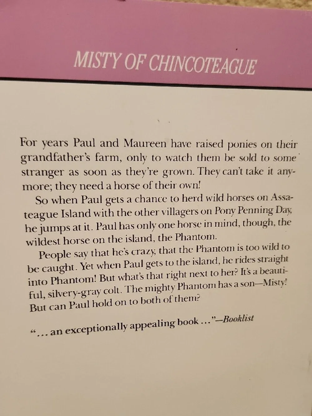 Misty of Chincoteague - Newberry Honor Children's Book